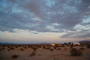 Evening at the compound, Luther and Cathy's place in Twentynine Palms.